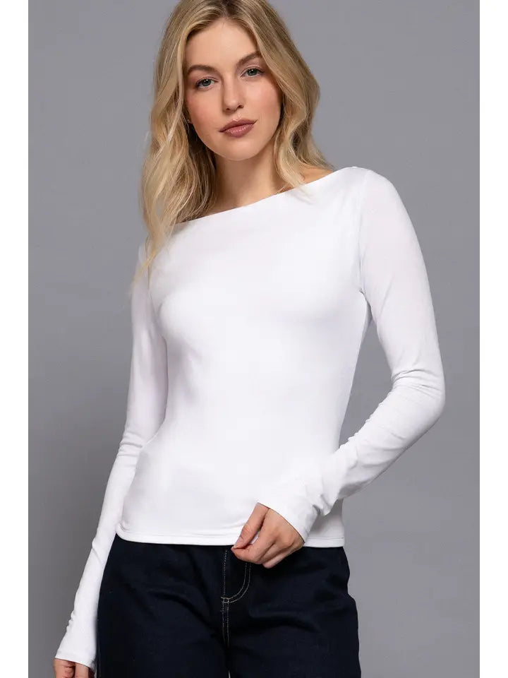 Lita Boat Neck Essential Top