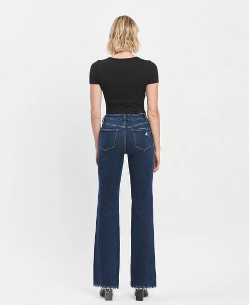 Bella High Rise Relaxed Flare Vervet Jean