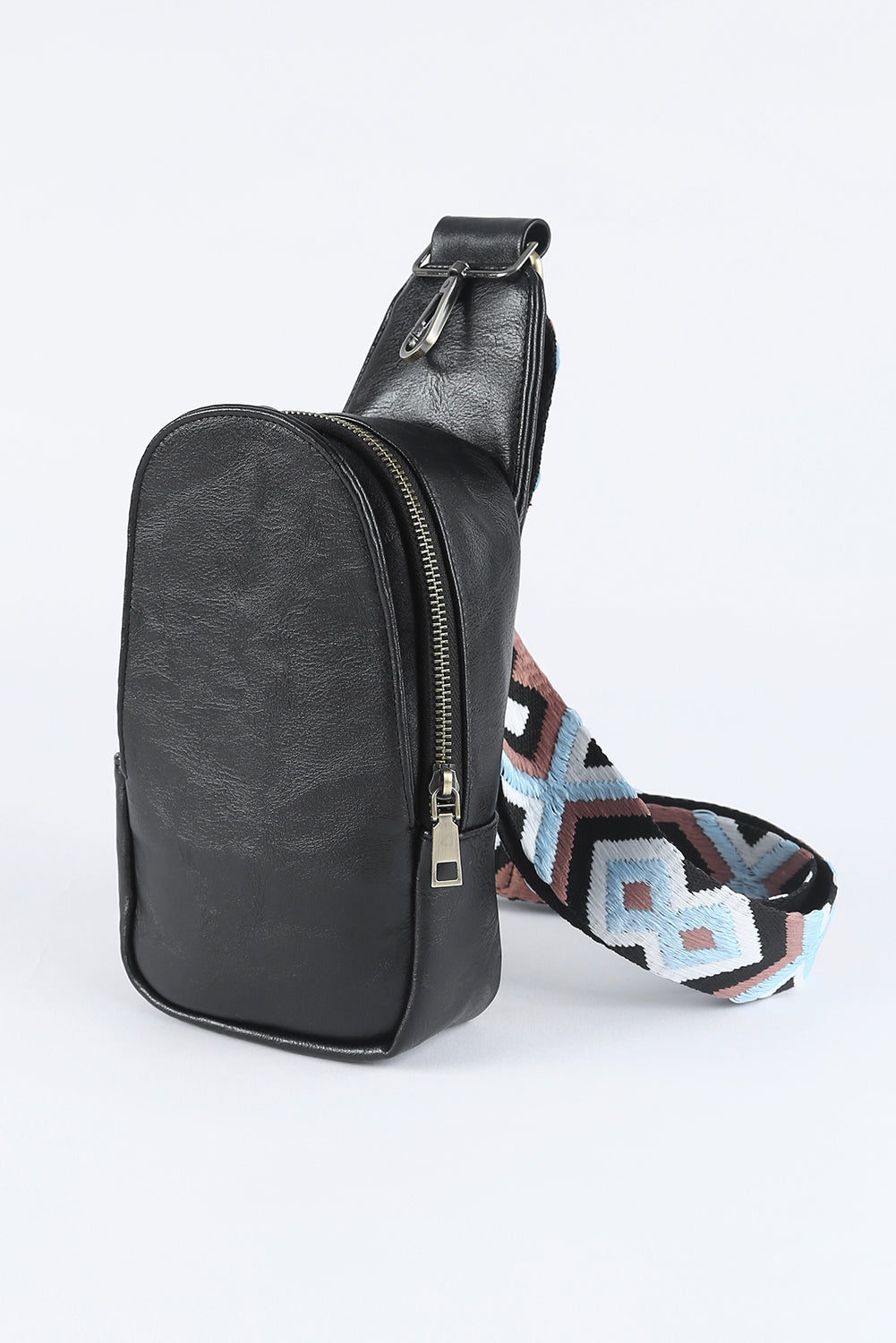 Black Zipped Crossbody