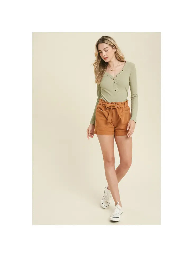 Chasing Sunsets Belted Shorts