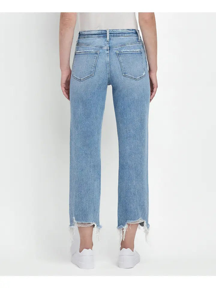 Victoria High Rise Straight Vervet Jean
