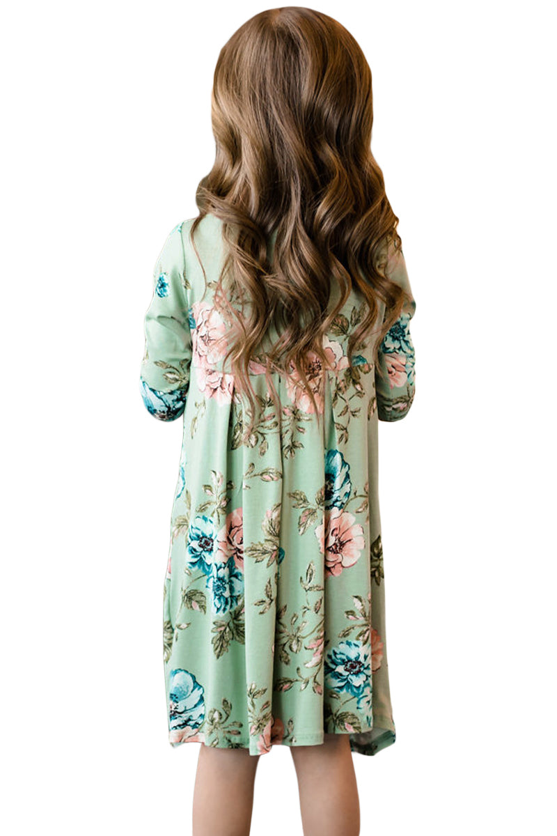 Girl Floral Long Sleeve Dress