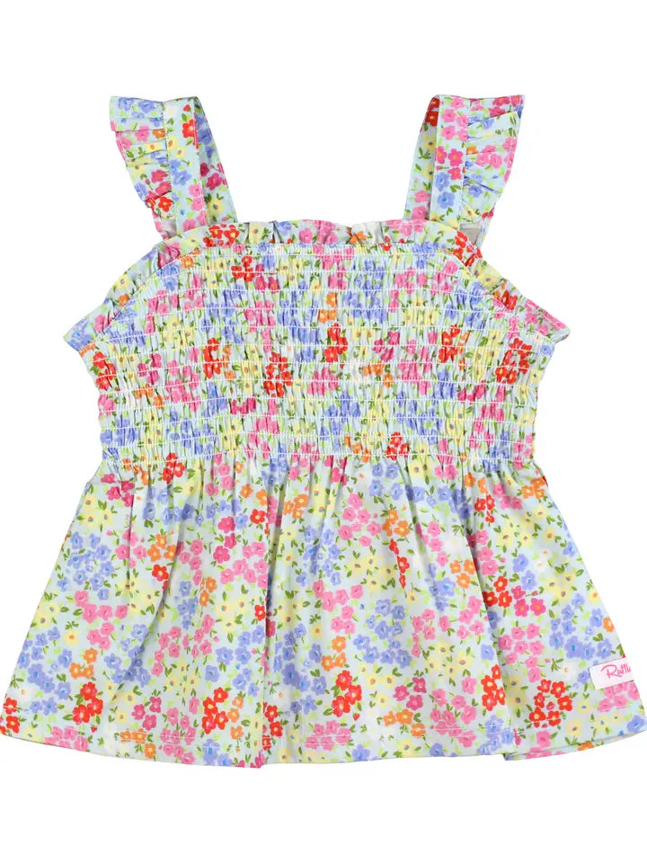Petaling Around Smocked Tank - Girls