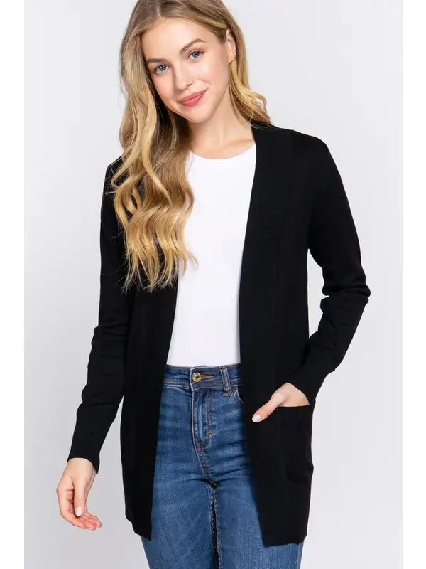 Ria Rib Banded Cardigan