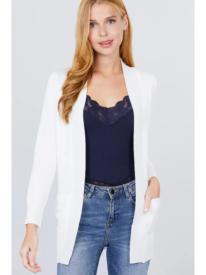 Ria Rib Banded Cardigan