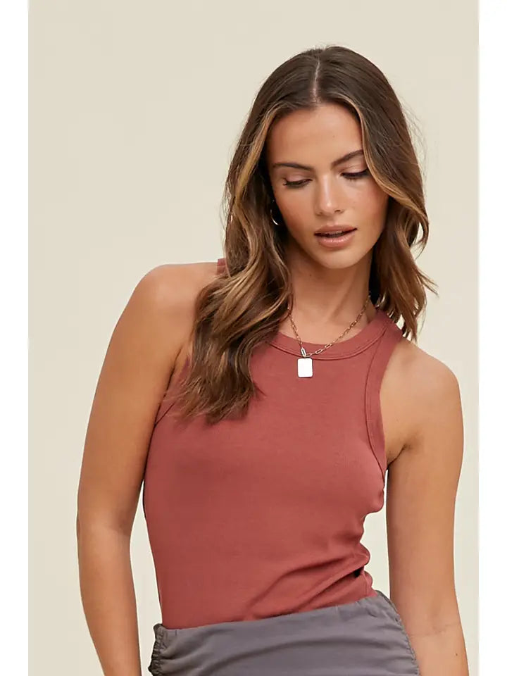 Ribbed Tank Top - Sienna