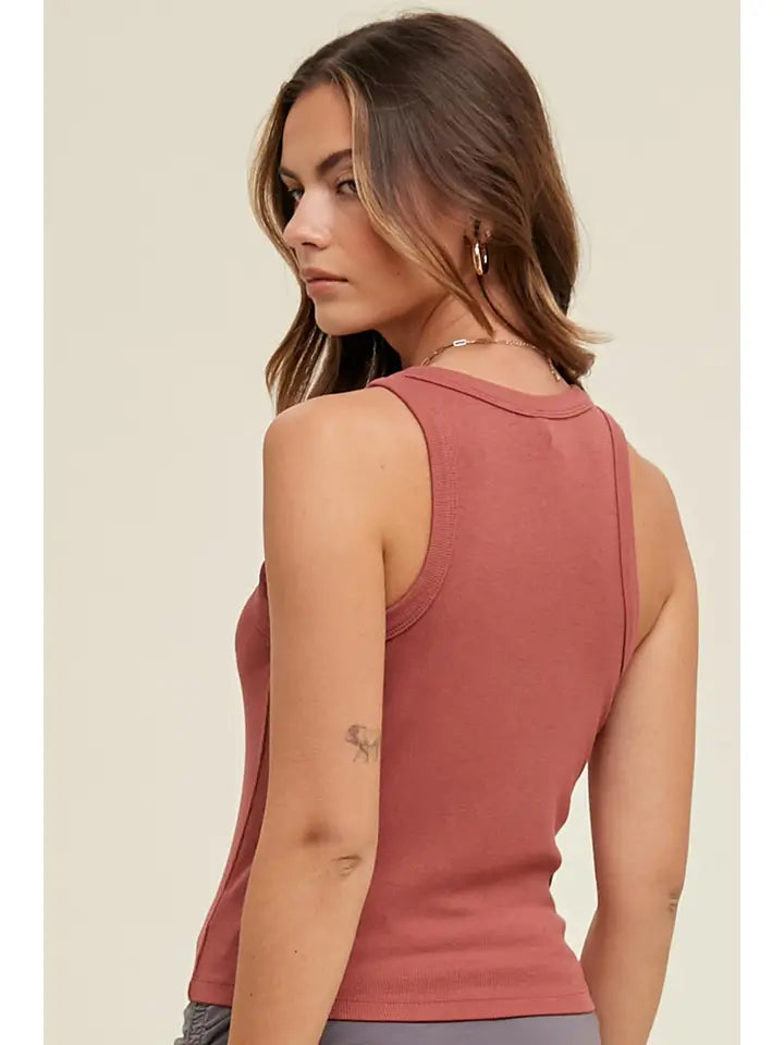 Ribbed Tank Top - Sienna