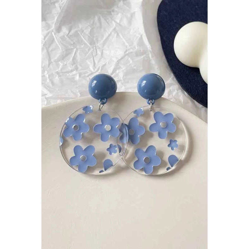 Blue Flower Summer Earring