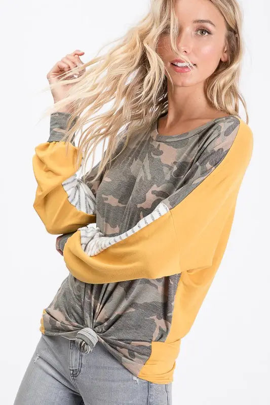 Colorblock Tunic - Camo