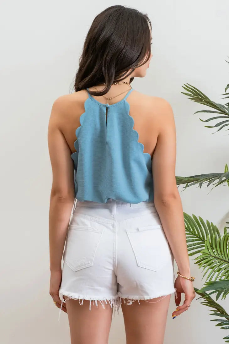 Scallop Halter Top