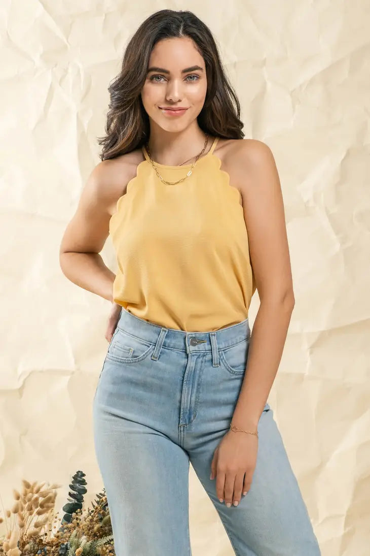 Scallop Halter Top