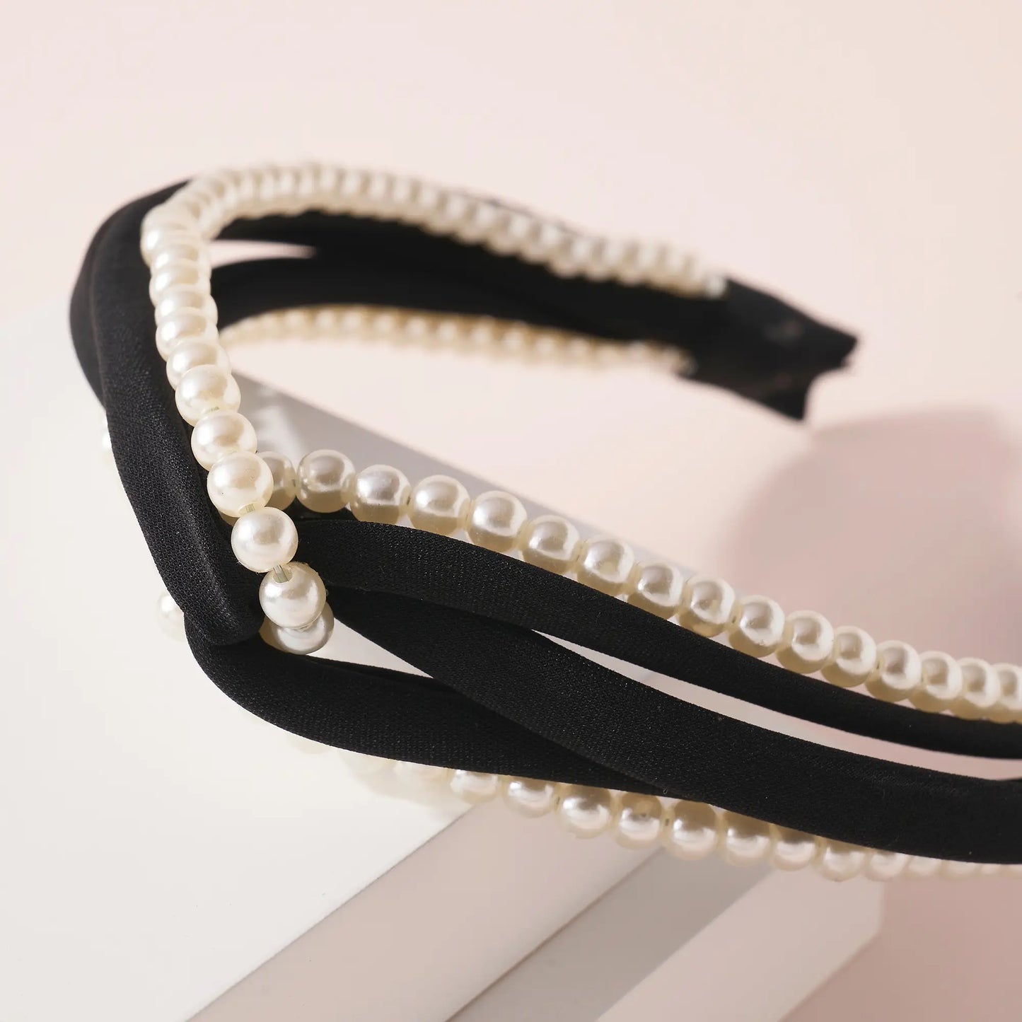 White Pearl Knotted Headband