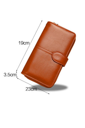 Burnt Orange Retro Clutch Wristlet