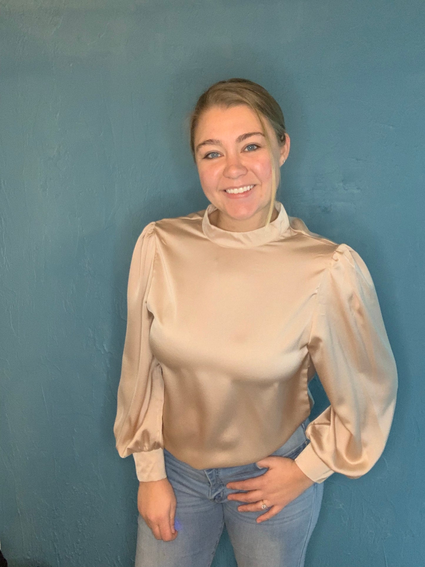 Champaign Satin Blouse