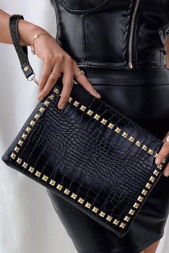 Black Zipped Handbag