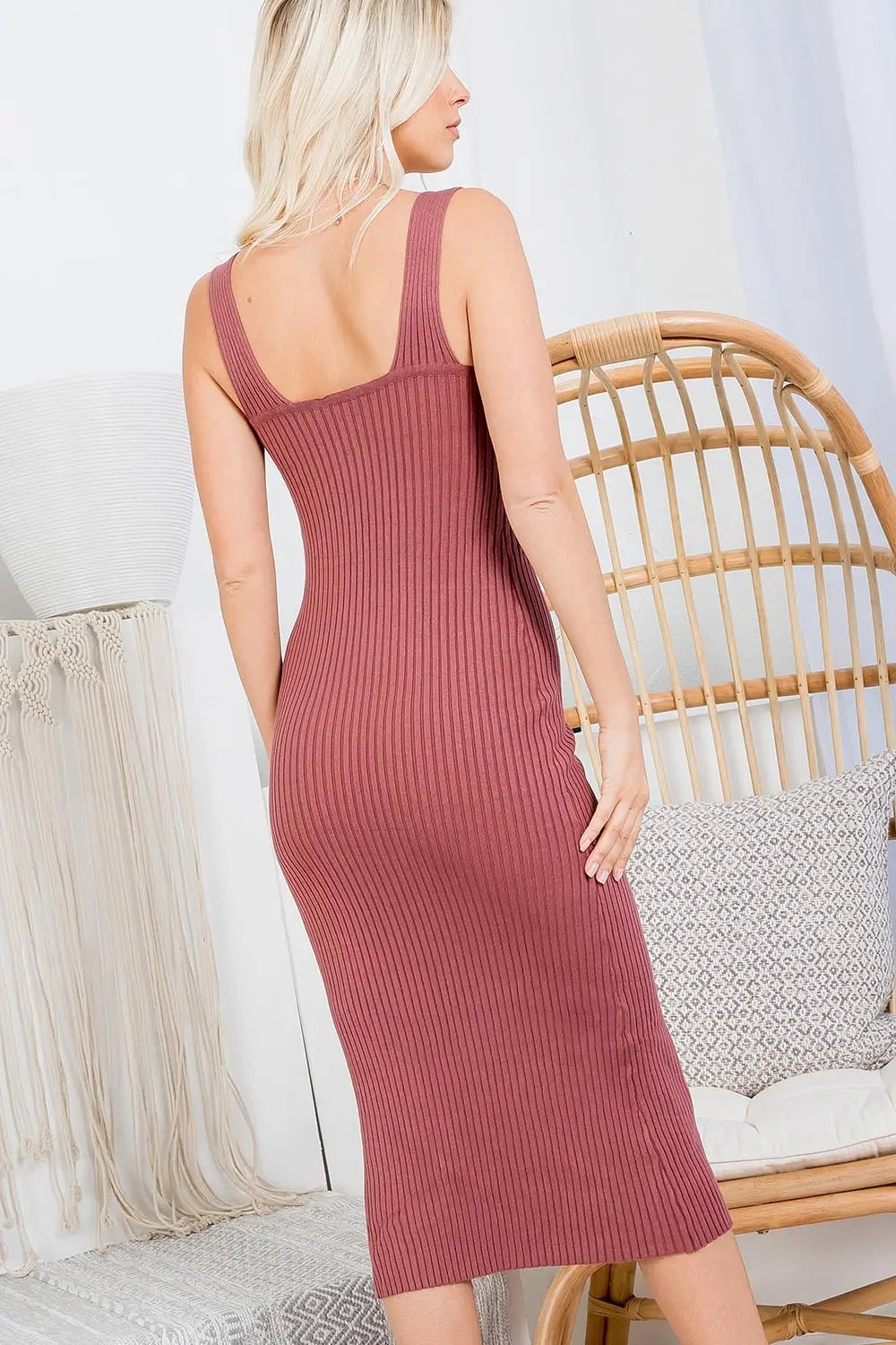 Marsala Midi Dress