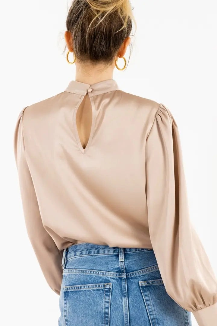 Champaign Satin Blouse