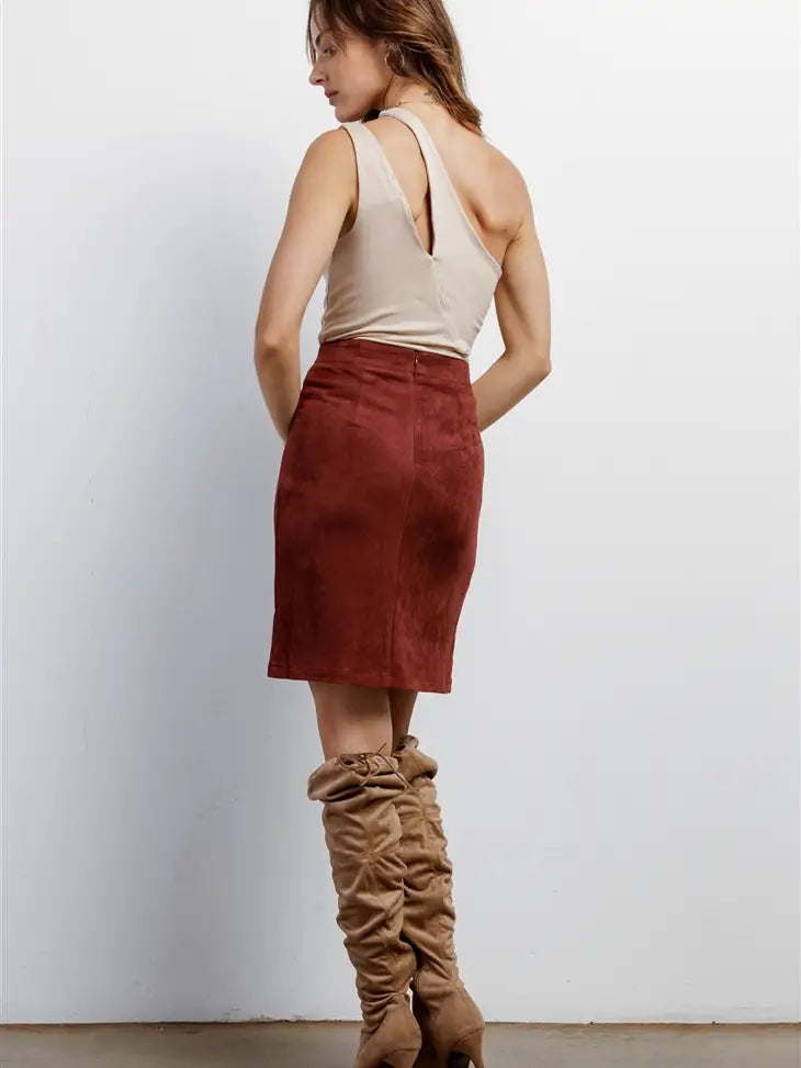 Redwood Suede Skirt