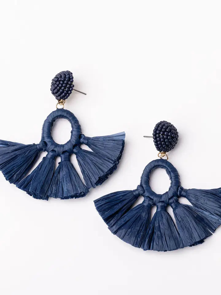 Alexa Navy Earrings