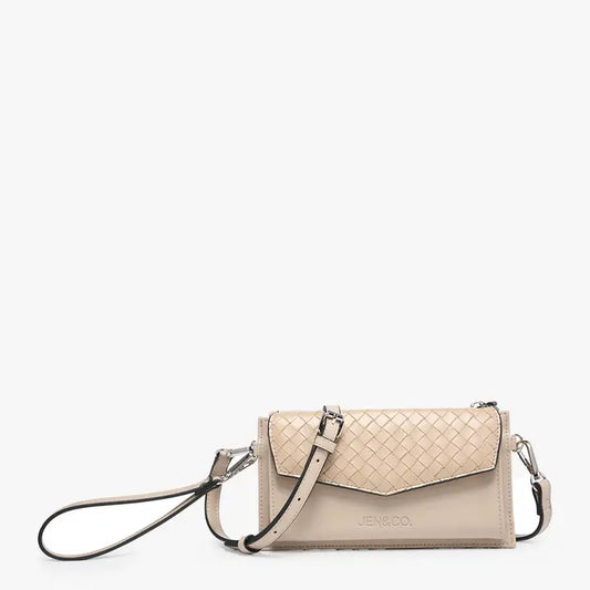Elle Wallet Crossbody - Light Beige
