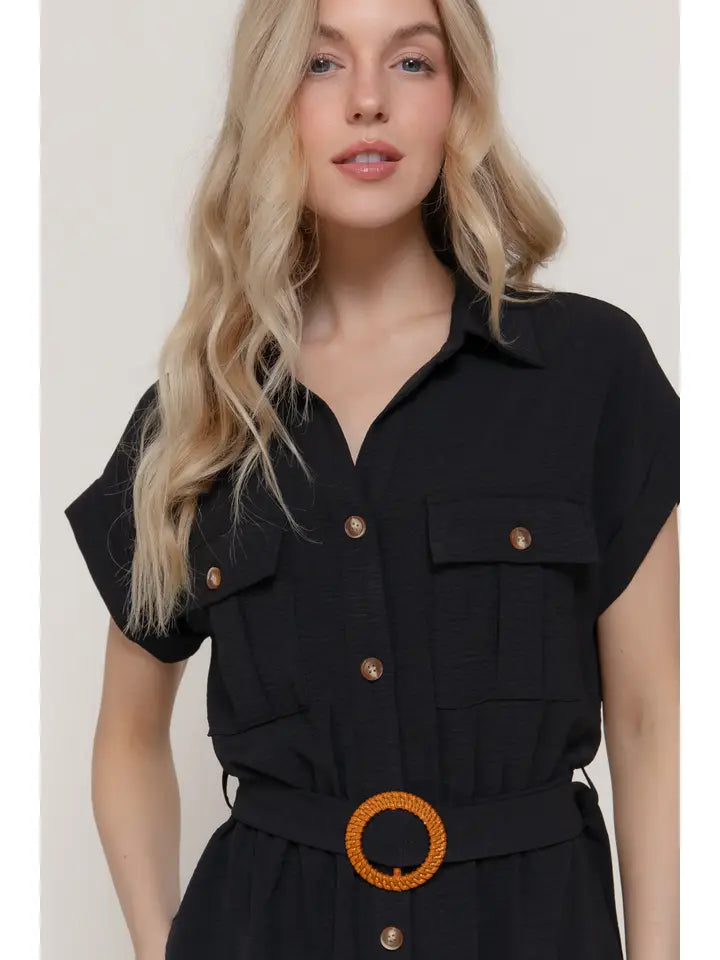 Hannah Dress with Waist Belt
