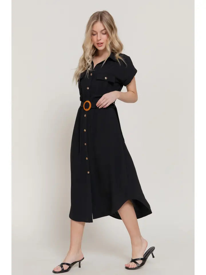 Hannah Dress with Waist Belt