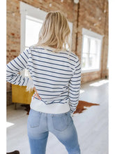 Load image into Gallery viewer, Jasmin Striped Sweater - Navy/White
