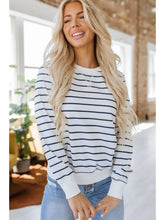 Load image into Gallery viewer, Jasmin Striped Sweater - Navy/White
