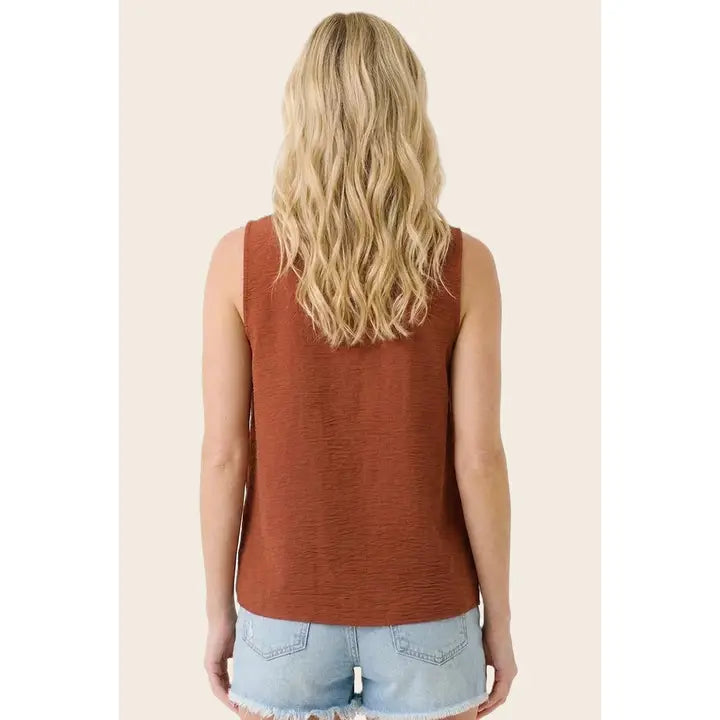 Jessica Ruffle Detail Sleeveless Top
