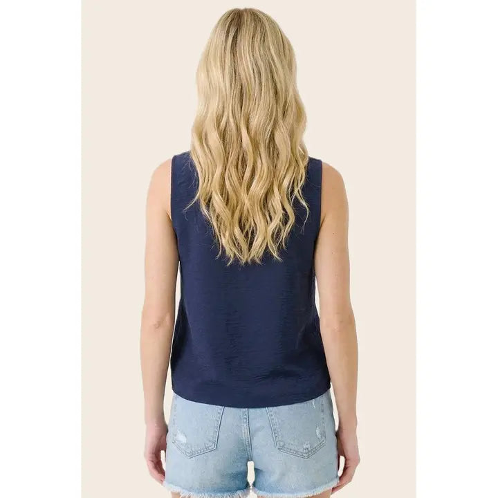 Jessica Ruffle Detail Sleeveless Top