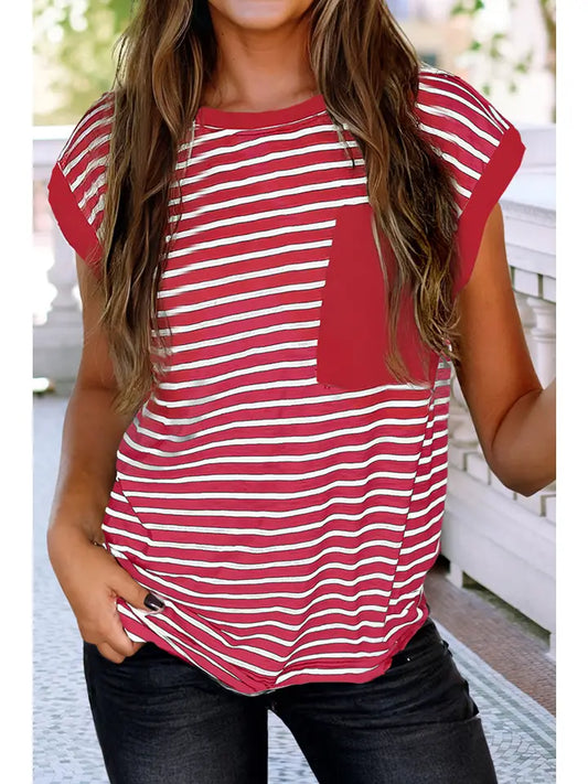 Kara Patch Pocket Top