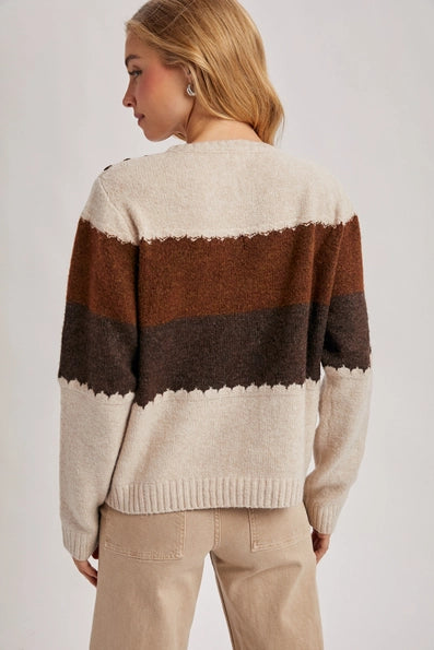 Kori Knit Sweater - Oatmeal Combo