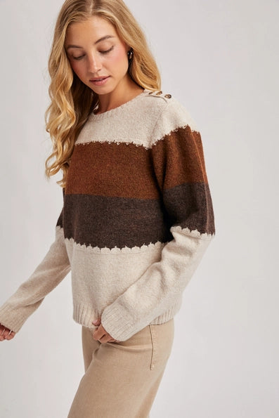 Kori Knit Sweater - Oatmeal Combo