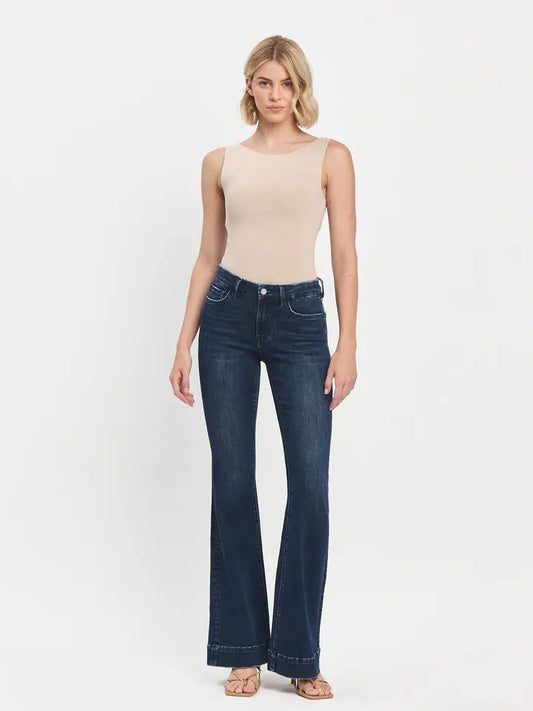 Leslie Mid Rise Flare Vervet Jean