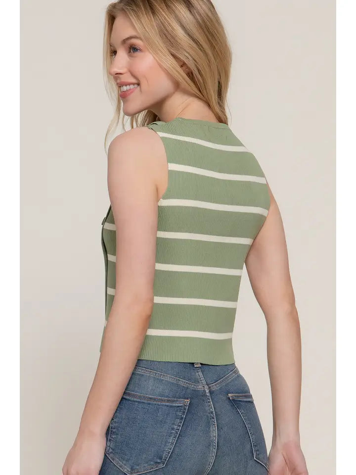 Lindsey Sleeveless Spring Sweater