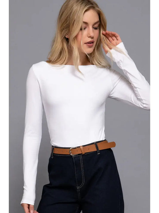 Lita Boat Neck Essential Top