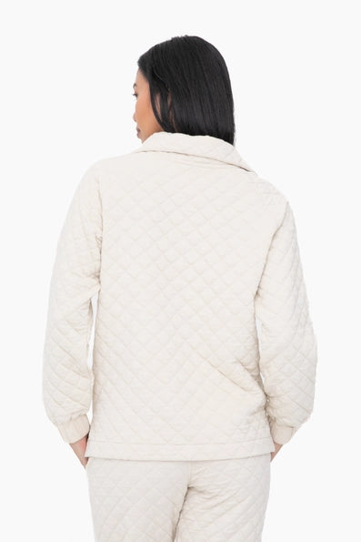 Shelby Quilted Pullover - Ivory
