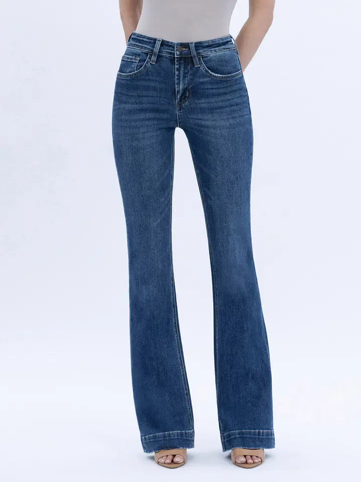 Skylar High Rise Trouser Hem Bootcut Vervet Jean