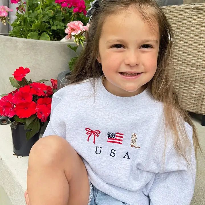 Girls USA Icon Crew - Ash