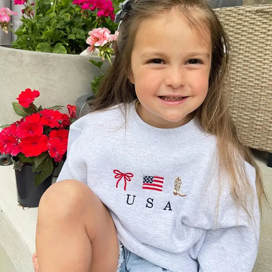 Girls USA Icon Crew - Ash