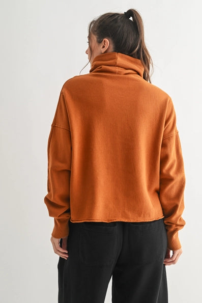 Lounge Turtleneck - Burnt Amber