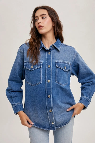 Averi Button Down Denim Jacket