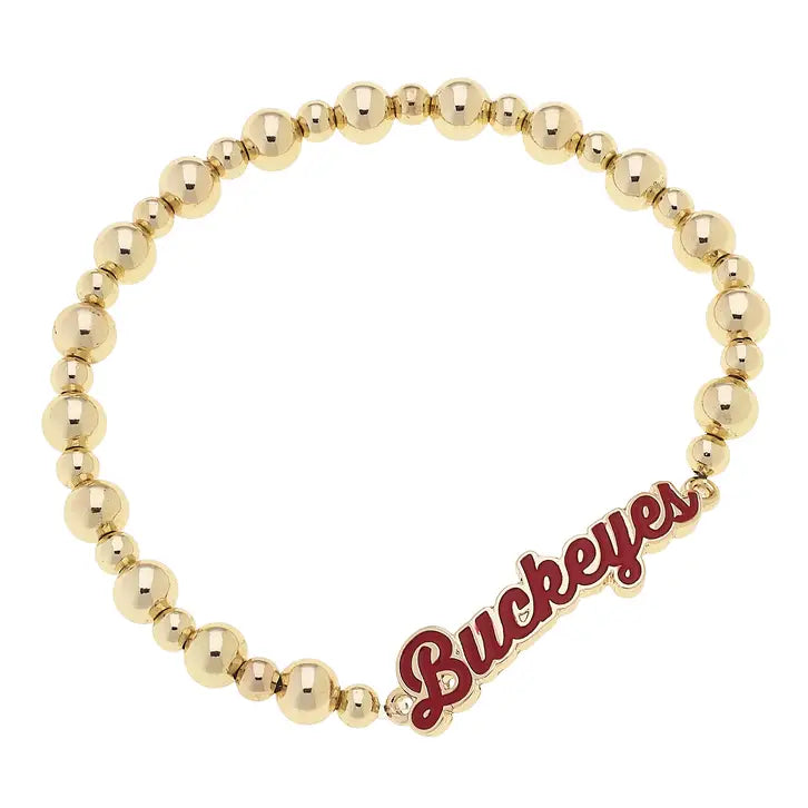 Buckeyes Beaded Bracelet