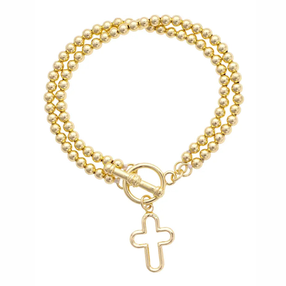 Foster Open Cross Bracelet
