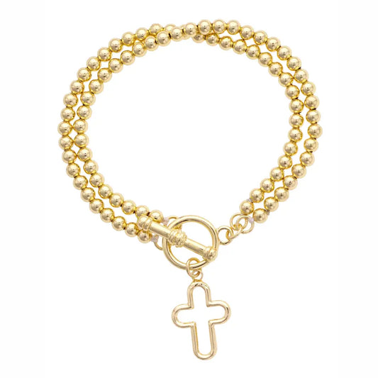 Foster Open Cross Bracelet