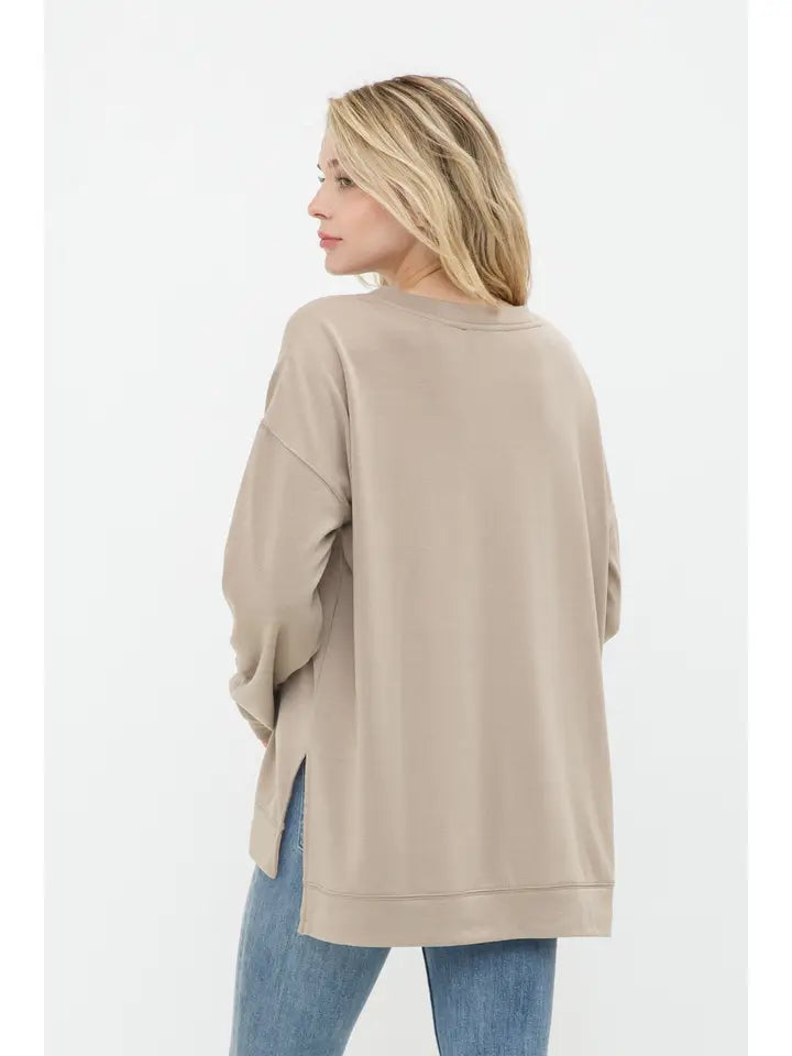 Everyday French Terry Top - Beige