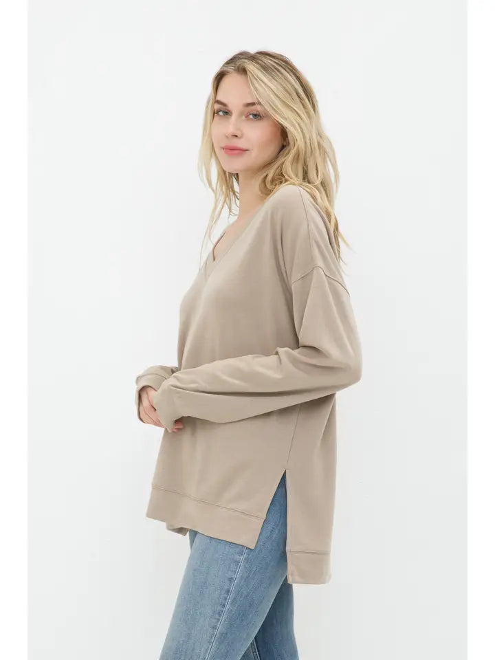 Everyday French Terry Top - Beige