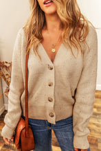 Load image into Gallery viewer, Beige Spotted Knit Cardigan
