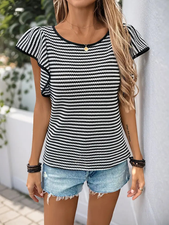 Bella Knit Flutter Sleeve Top