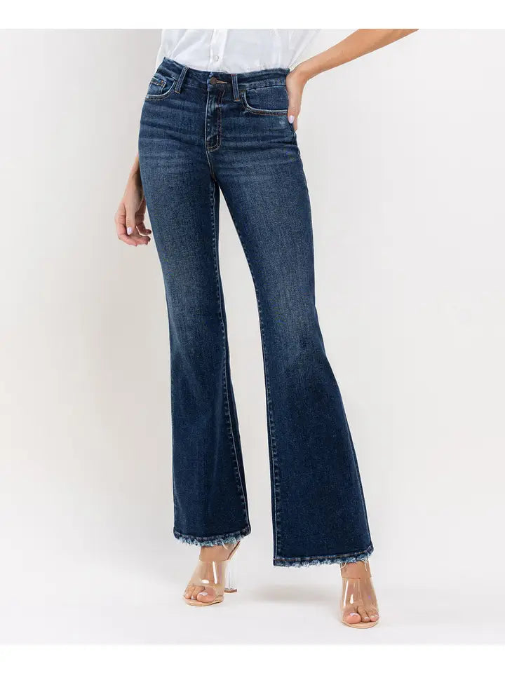 Bella High Rise Relaxed Flare Vervet Jean